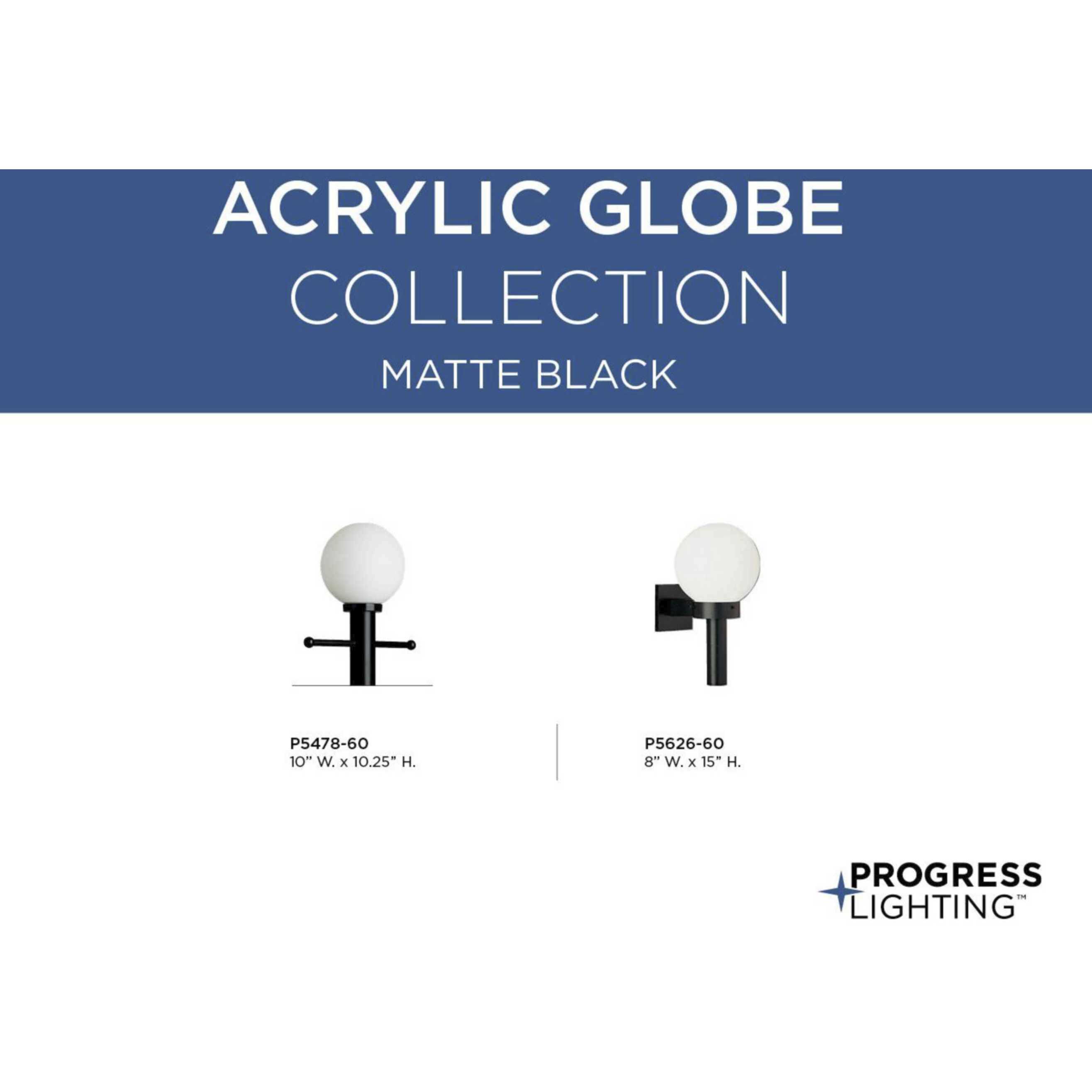 Acrylic Globe 1 Light 10.25 inch Matte Black Outdoor Post Lantern